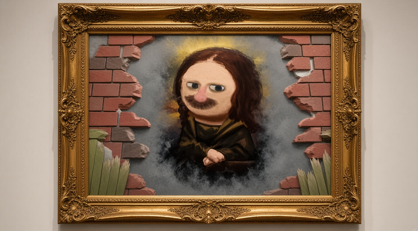 Bread Nalisa Once a priceless mural by Leonardo Bread Vinci. Then it got wrecked. Now it’s a viral meme… and a coin.